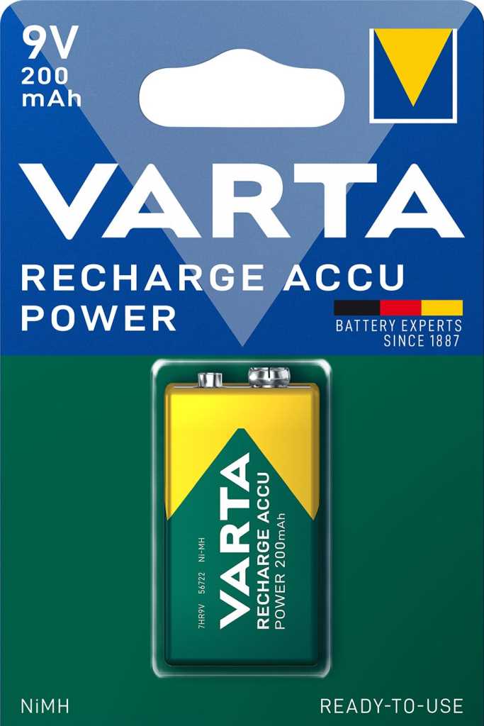 Bild von Varta 56722 Recharge Accu Power NiMH-Akku E-Block 200mAh