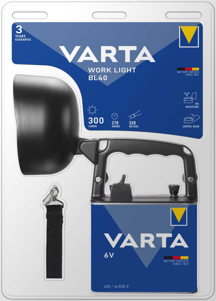 Bild von Varta 18660 Work Light BL40 LED 1x Varta 435 High Energy 6V inkl.