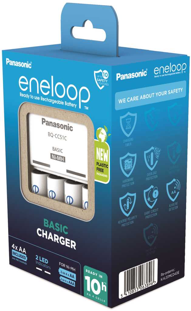 Bild von Panasonic eneloop Basic Charger BQ-CC51C inklusive 4x HR-3UTGB / BK-3MCDE